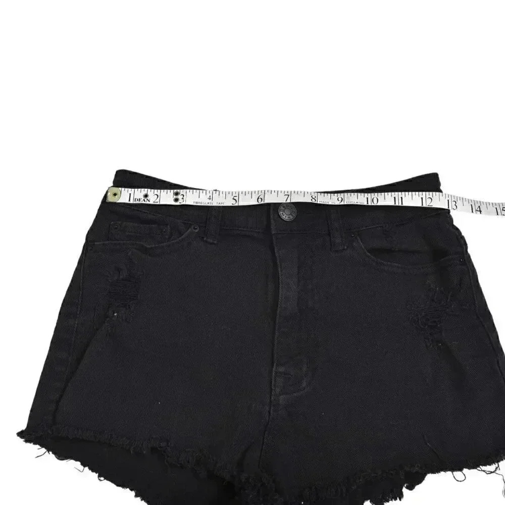 Urban Outfitters BDG Jean Shorts High Rise Cheeky Fray Distressed Size 27 - Picture 9 of 11